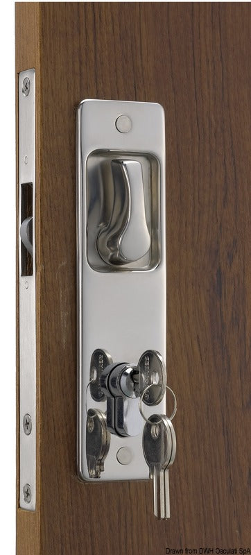 Yale-type external lock 16/38 mm w/flush hooking - foto originale Osculati Srl
