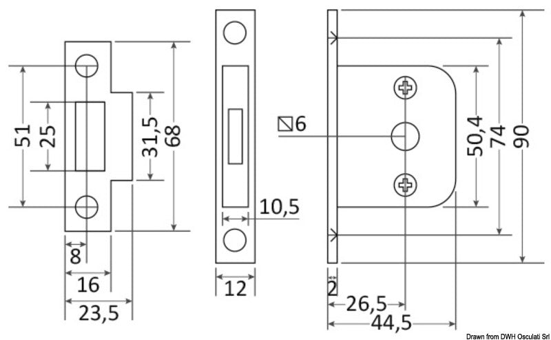 Simple lockless lock - foto originale Osculati Srl