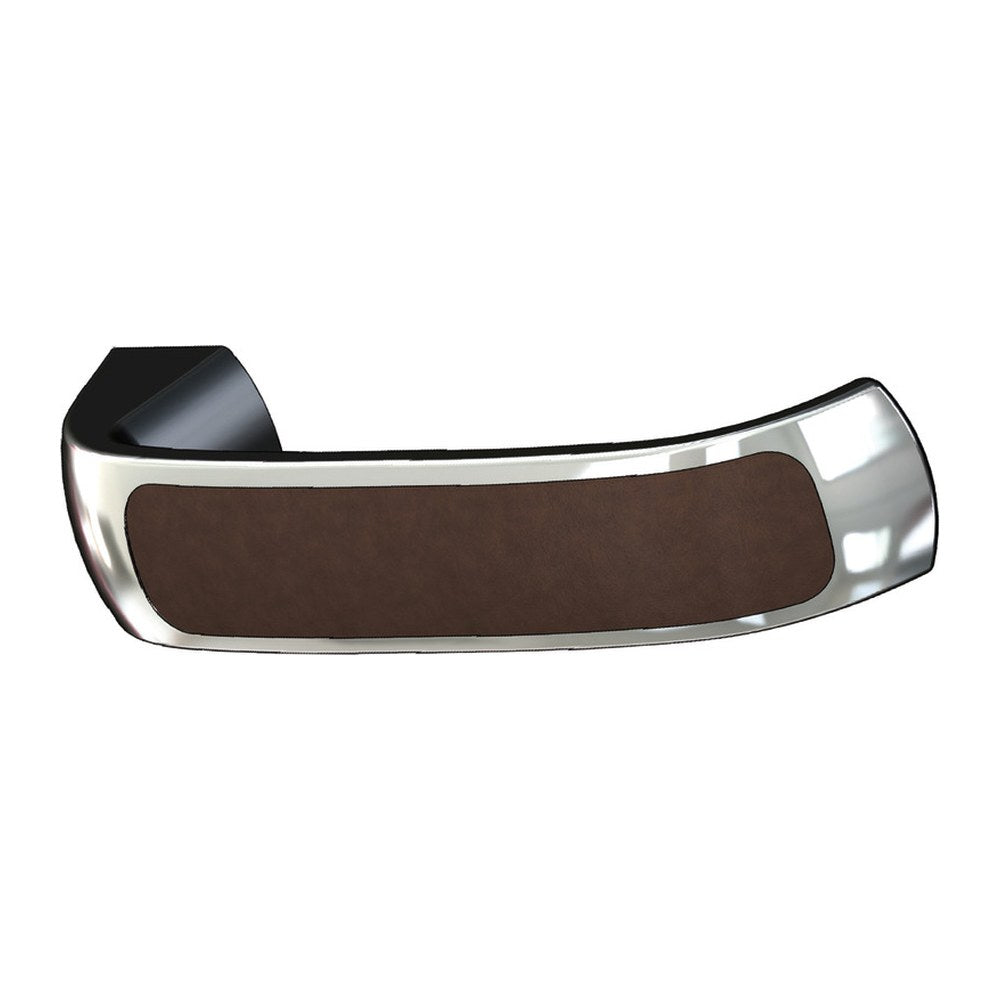 LEATHER lockless handle pair w/plates - foto originale Osculati Srl