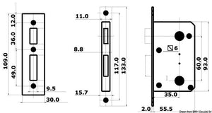 Lock external right internal left - foto originale Osculati Srl