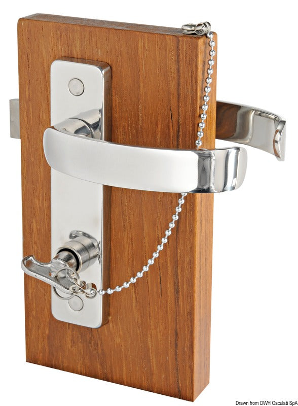 Contemporary pair of handles w/plates RH outside + inside - foto originale Osculati Srl