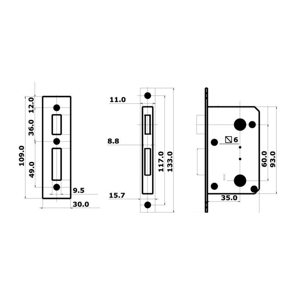 Lock external right internal left - foto originale Osculati Srl