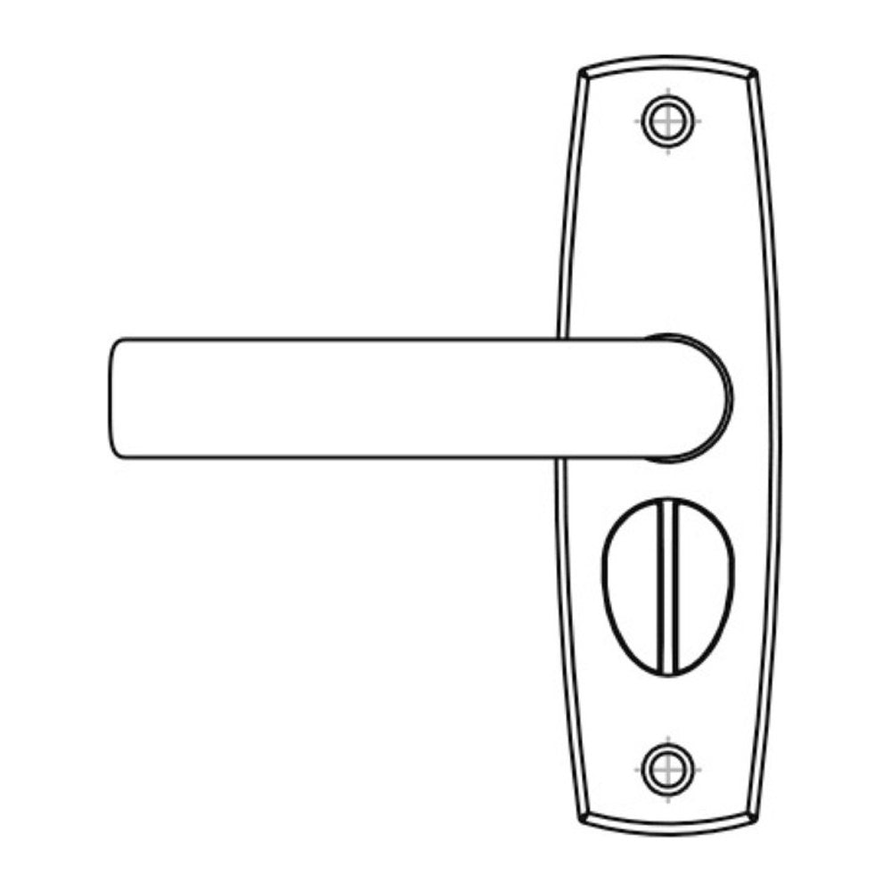 CONTEMPORARY handle pair w/strike plate left - foto originale Osculati Srl