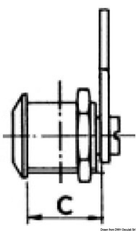 Cylinder lock 15 mm - foto originale Osculati Srl