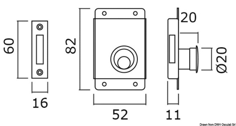 Yale lock right - foto originale Osculati Srl