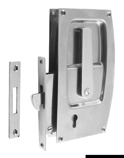 Chromed brass lock for sliding doors - foto originale Osculati Srl