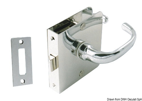 Lock w/handle left chromed brass - foto originale Osculati Srl