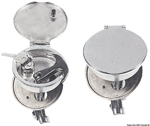 Pull handle chromed brass w/key - foto originale Osculati Srl