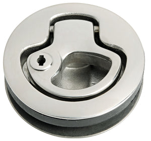 Flush pull latch AISI316 w/stop with lock - foto originale Osculati Srl