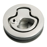 Fecho de puxar embutido AISI316 c/retentor com fechadura
