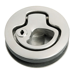 Flush pull latch AISI316 w/stop with lock - foto originale Osculati Srl