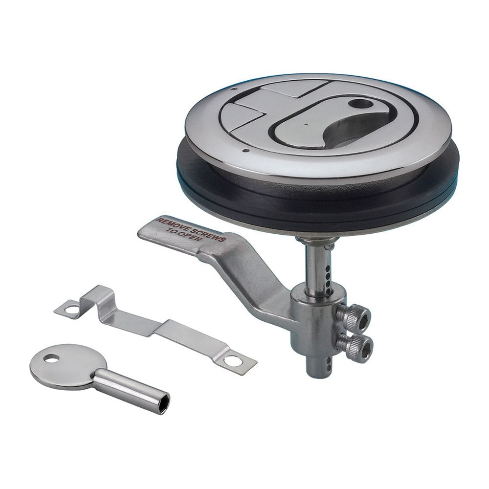 Lift and turn flush latch AISI316 w/ lock - foto originale Osculati Srl