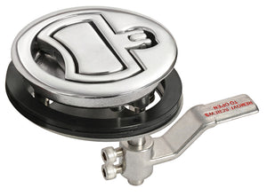 Flush latch AISI316 without lock Ø90 mm - foto originale Osculati Srl