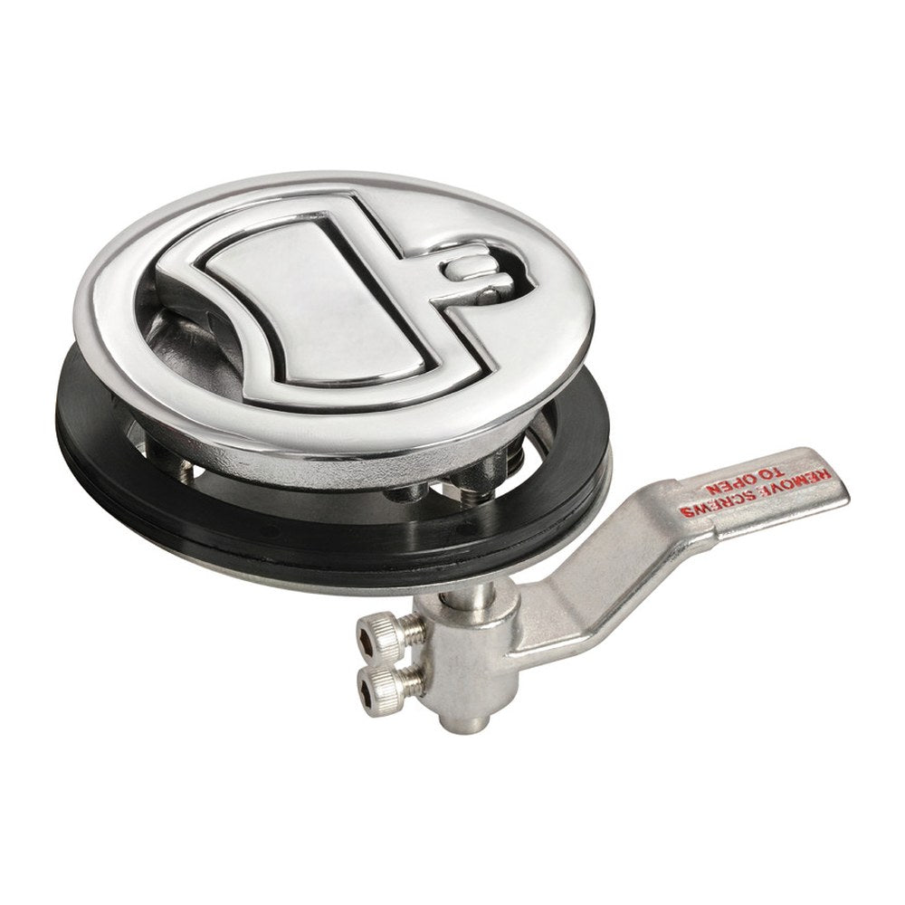 Flush latch AISI316 without lock Ø90 mm - foto originale Osculati Srl