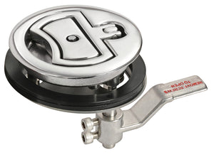 Flush latch AISI316 with lock Ø90 mm - foto originale Osculati Srl