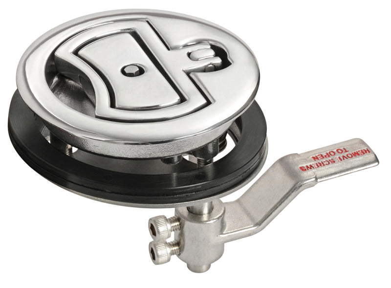 Flush latch AISI316 with lock Ø90 mm - foto originale Osculati Srl