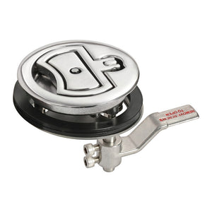 Flush latch AISI316 with lock Ø90 mm - foto originale Osculati Srl