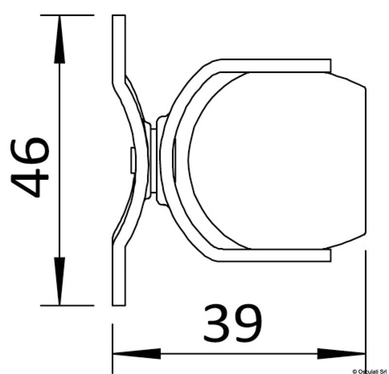 Pivoting magnetic door stopper low version - foto originale Osculati Srl