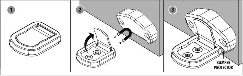 Flush magnetic door stopper - foto originale Osculati Srl