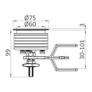 Kit N. 2 Eclipse MK2 flush latch 75 mm - foto originale Osculati Srl