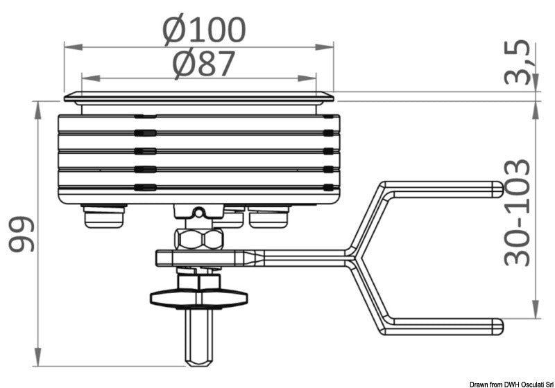 Eclipse flush latch - foto originale Osculati Srl