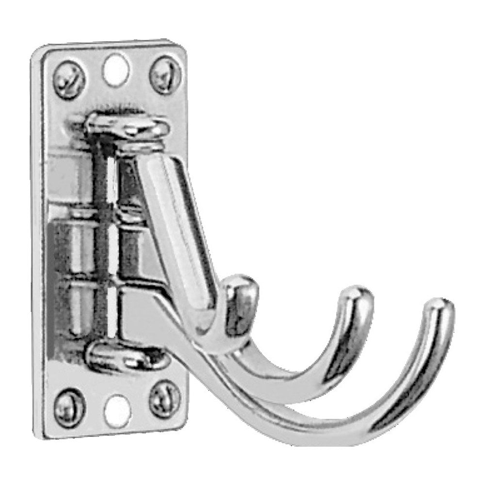 3-hook coat hanger chromed brass 73x36 mm - foto originale Osculati Srl