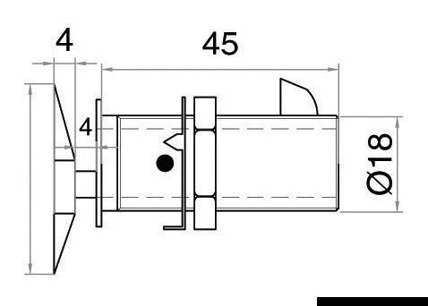 Flush Lock square Typ A - foto originale Osculati Srl