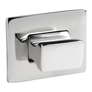 Knob + ring Rectangular polished AISI316 - foto originale Osculati Srl