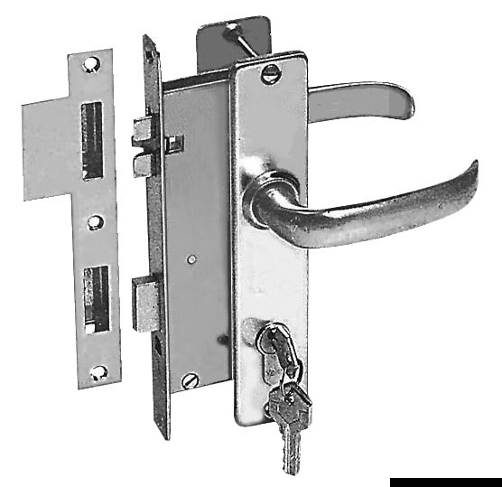 Satin finish chromed brass lock right - foto originale Osculati Srl