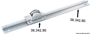 Nickel-plated brass rail 30x12x2000 mm - foto originale Osculati Srl