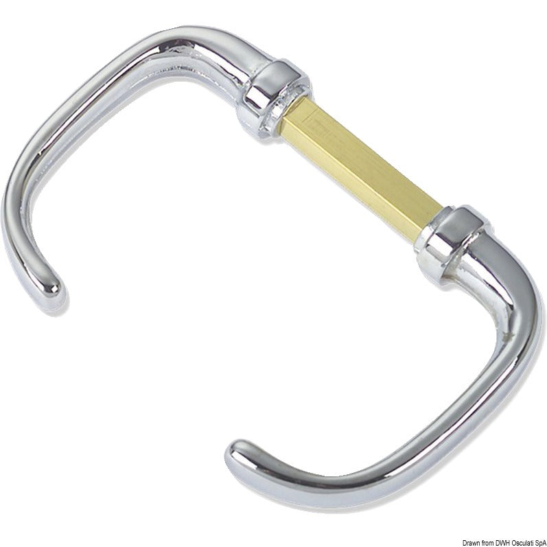 Classic Classic chromed brass handle 80x35 mm - foto originale Osculati Srl
