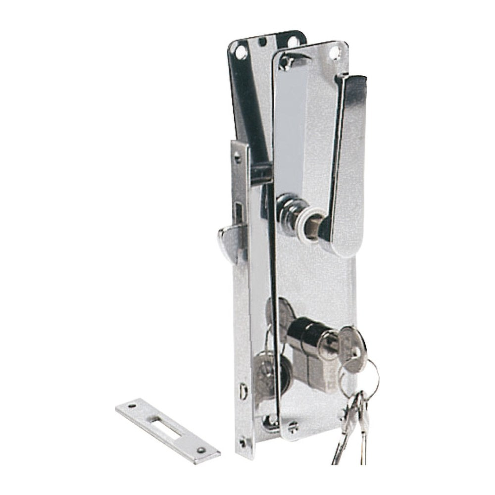 Chromed brass sliding door lock Yale - foto originale Osculati Srl