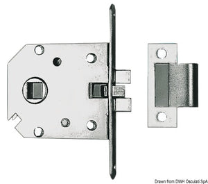 Recess-fit simple lock chromed brass 68x60x9 mm - foto originale Osculati Srl