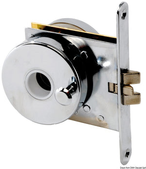 Recess-fit simple chr brass w/locking 66x60x9 mm - foto originale Osculati Srl