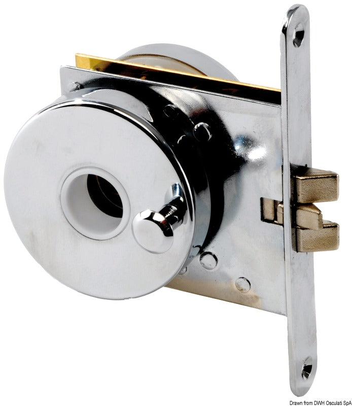 Recess-fit simple chr brass w/locking 66x60x9 mm - foto originale Osculati Srl