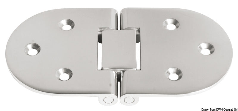 Hinge 180° rotation w/bores 140x70 mm - foto originale Osculati Srl