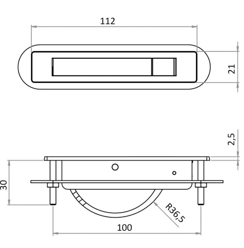 Delux XL pull handle w/ rotary opening system - foto originale Osculati Srl
