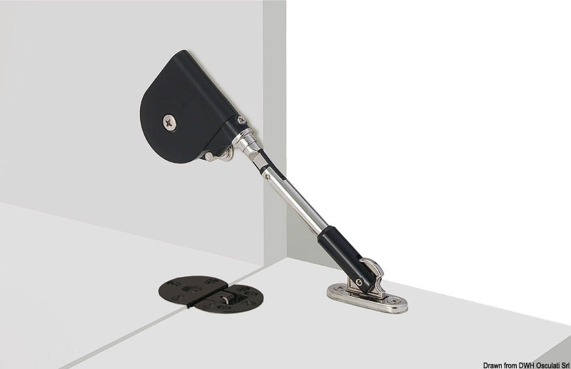 Sugatsune Soft-Down Stay black 1.62-3.68 Nm - foto originale Osculati Srl