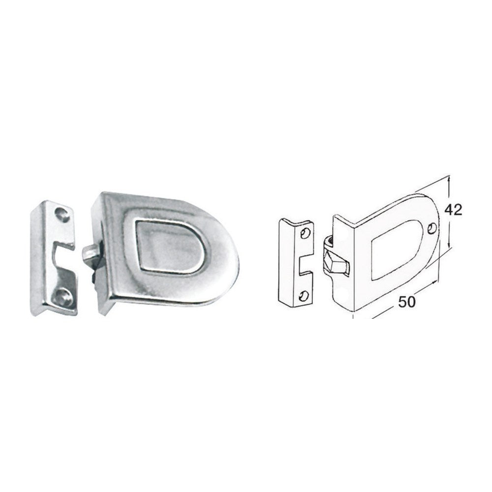 Chromed brass latch w/pressure opening - foto originale Osculati Srl