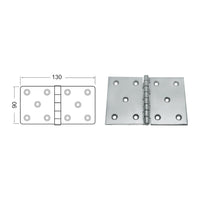 Edelstahlscharnier 130x90 mm
