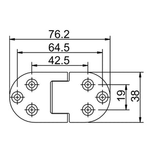 Self-supporting AISI316 76x38 mm - foto originale Osculati Srl