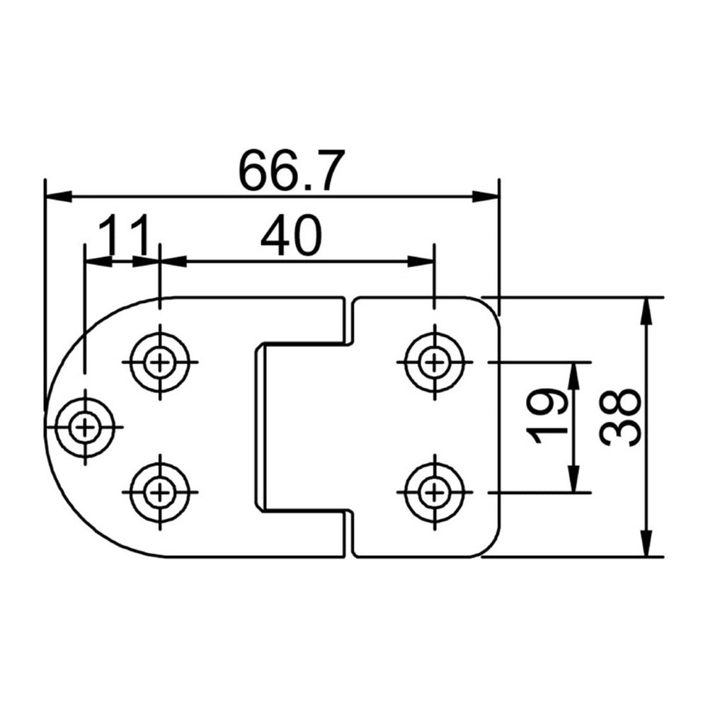 Self-supporting AISI316 67x38 mm - foto originale Osculati Srl