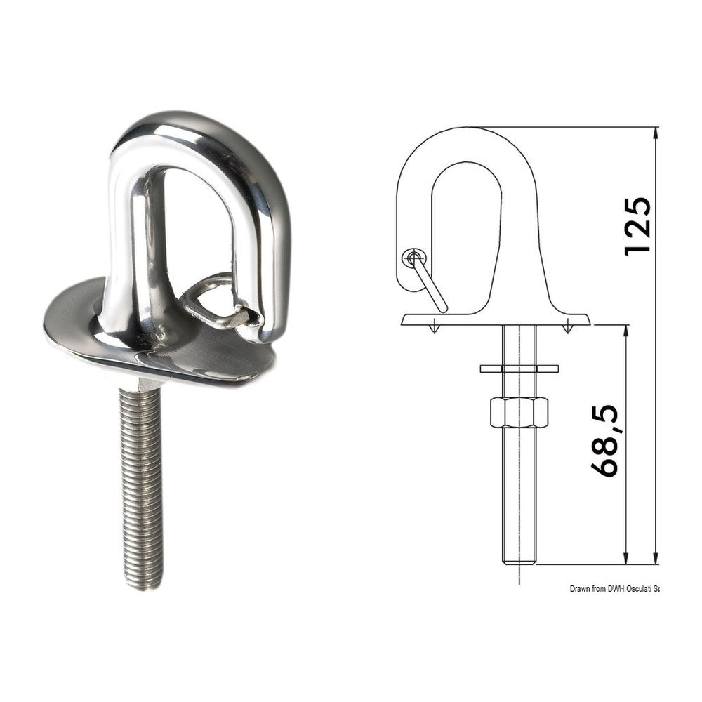 SS spring-locking ring - foto originale Osculati Srl