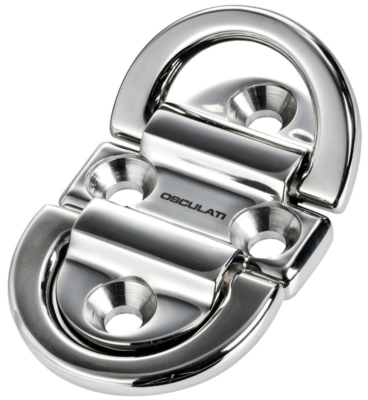 Folding pad eye 59x99 mm double 8 mm ring Breaking load Kg 6800 - foto originale Osculati Srl