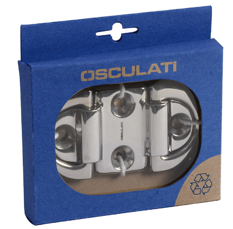 Squared pad eye 57x45 mm ring 6 mm - foto originale Osculati Srl