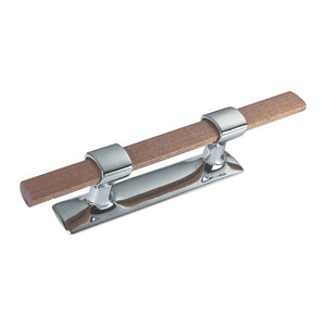 Cleat chromed brass and mahogany 210 mm - foto originale Osculati Srl