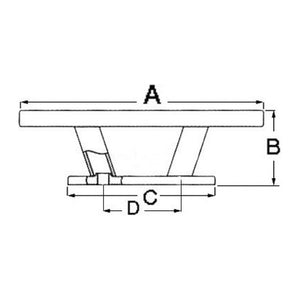 Nordik cleat mirror-polished AISI316 150 mm - foto originale Osculati Srl