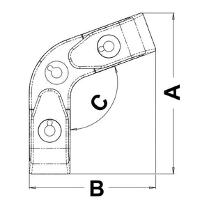 Angle fairlead w/rollers 100° - foto originale Osculati Srl