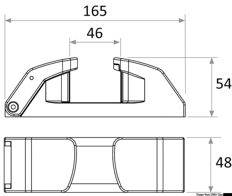 Crab fairlead w/cam cleat line-Ø 20 to 30 mm - foto originale Osculati Srl