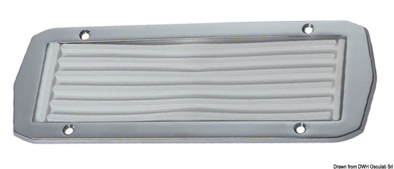 Footrest board chromed brass + rubber 230x80 mm - foto originale Osculati Srl